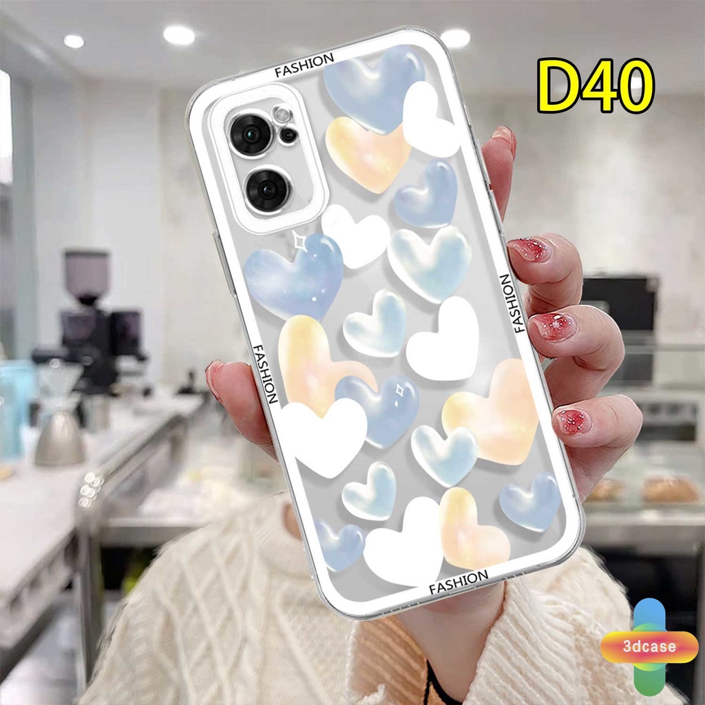 Case OPPO A57 A55 A7 A5 A9 A31 A53 A33 2020 A15 A54 A5S A3S A76 A96 A16 A95 A12 A1K A16E A16K A54S Reno 7 5 4 6 8 5F 5K 4F 4 5 06 Lite A74 A15S A52 A11K A92 A35 A11 A93 A32 A72 A94 A53S F19 F17 21 PRO A16S A77 Ins Love Heart TPU Shockproof Protector Cover