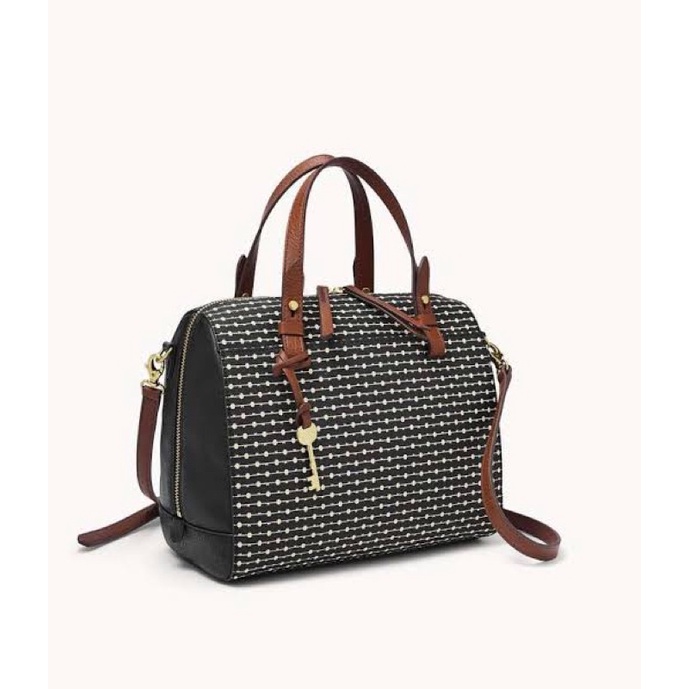 Tas Fossil Original - Rachel Satchel Black Stripe