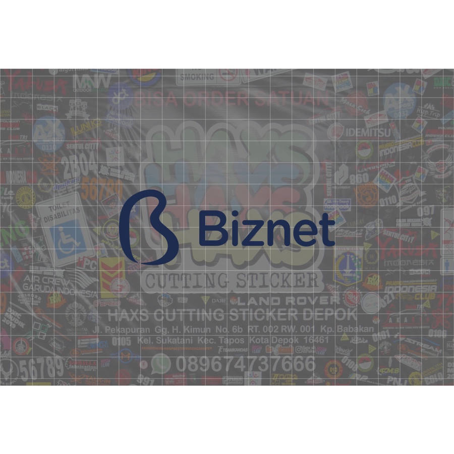 Cutting Sticker Biznet Ukuran 10 Cm Untuk Motor Mobil