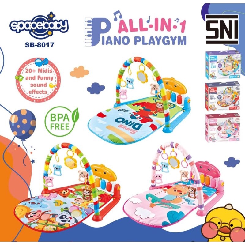 Spacebaby piano playgym ALL-in-1 SB8013 - mainan bayi