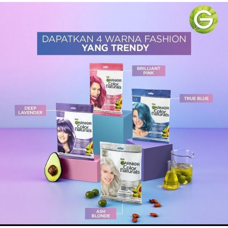 GARNIER Color Naturals Pastel Series 30ML+30GR (HALAL) Pewarna Semir Cat Rambut