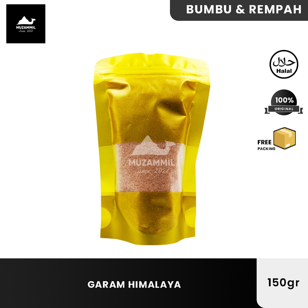 

Garam Himalaya Halus Asli 100% Garem Pink Organik 150gr Himalayan Seasalt