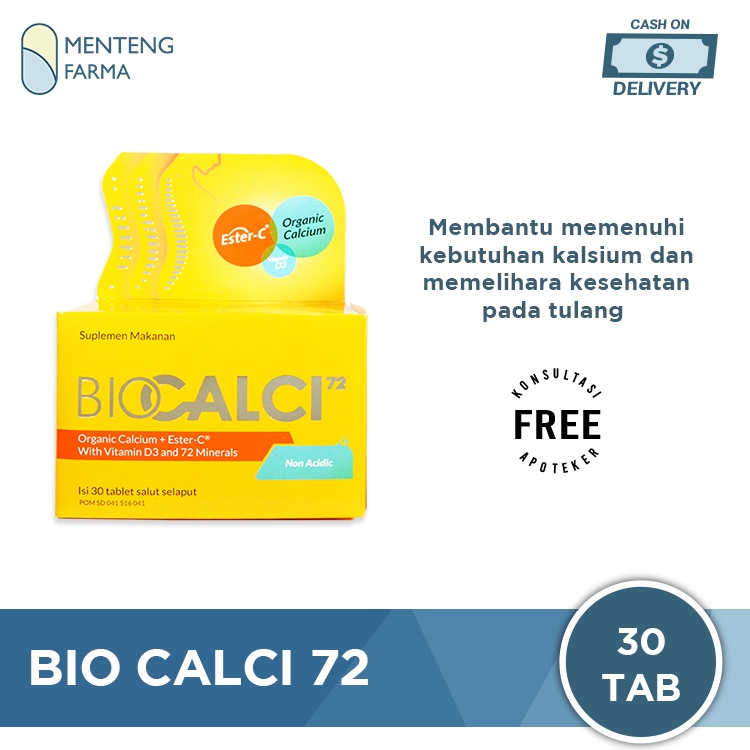 Bio Calci-72 Isi 30 Tablet - Suplemen Kalsium dan Vitamin D3
