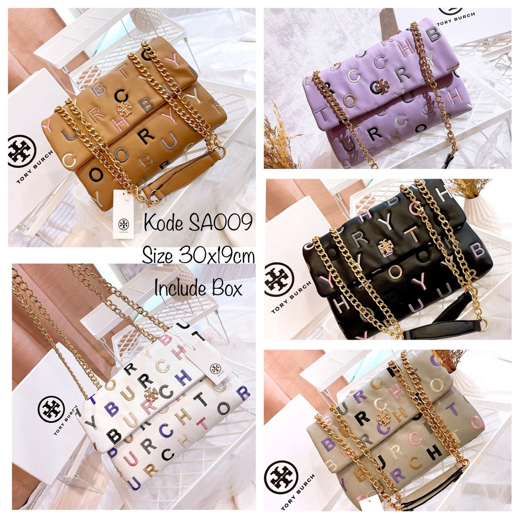 TAS SELEMPANG T*RY KIRA ALFABET SHOULDERBAG KODE SA009 + INCLUDE BOX