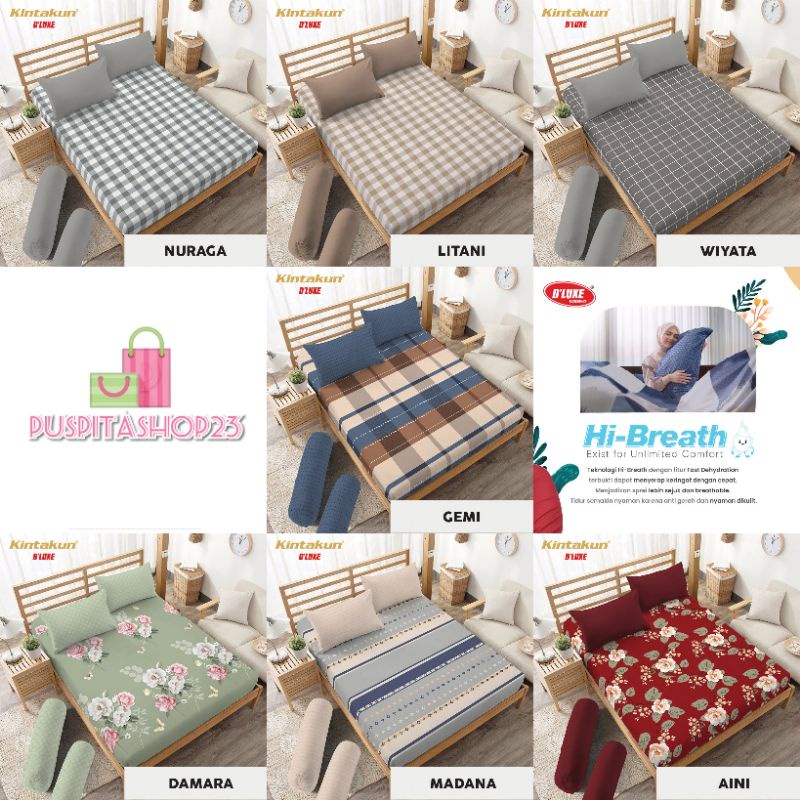 Seprai King D'Luxe / Sprei Kintakun Deluxe Uk 180x200 No.1 Motif Minimalis Flower Karakter Anak