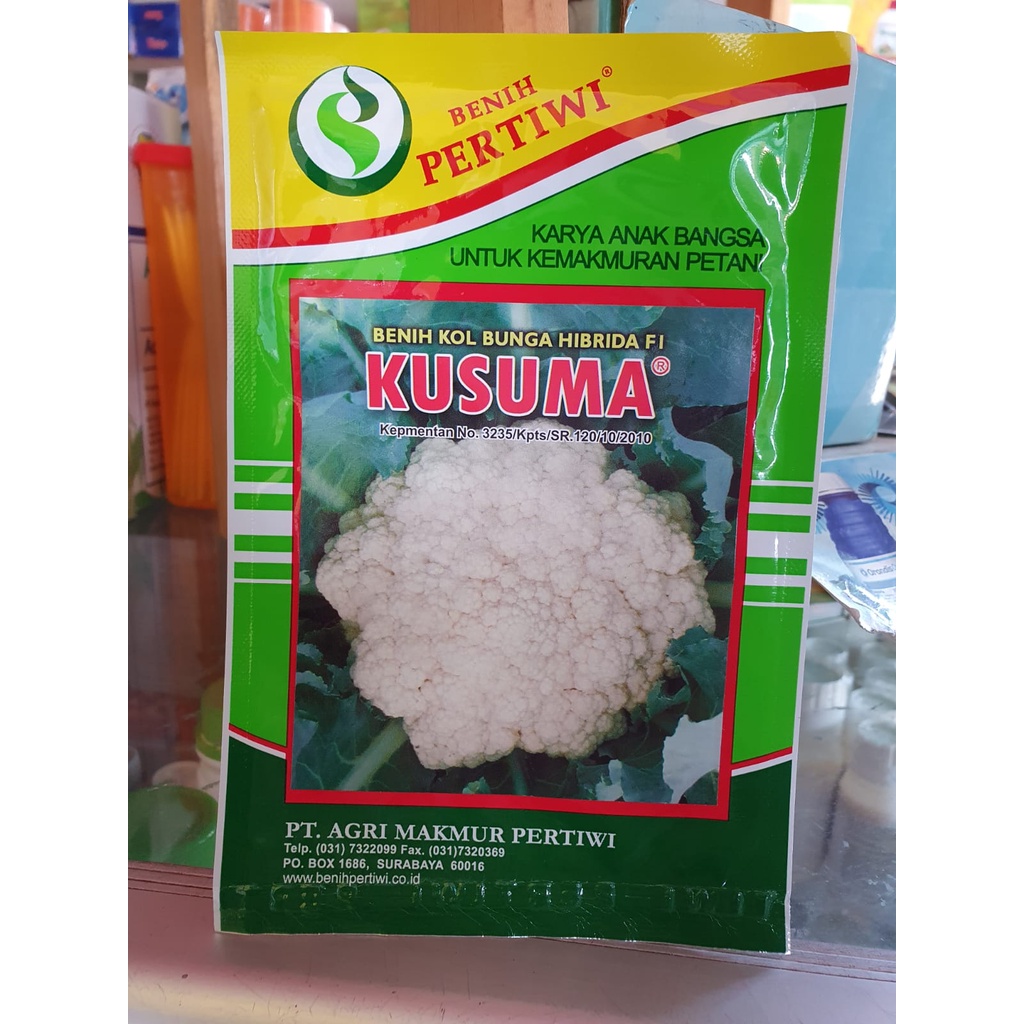 Benih Kol Bunga Hibrida F1 KUSUMA 10gr Cap Benih Pertiwi