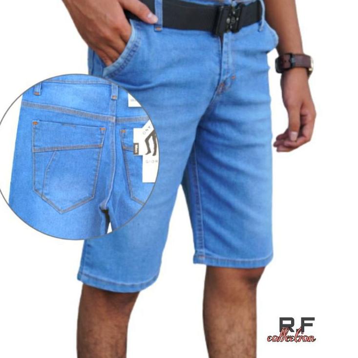 Paling Diminati CELANA JEANS PENDEK COWOK SLIM FIT SIZE 27 32 PRIA DEWASA KAIN MELAR KEREN KEKINIAN 