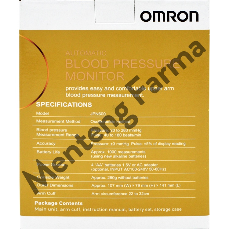 Omron Blood Pressure Monitor JPN-600 - Alat Pengukur Tekanan Darah