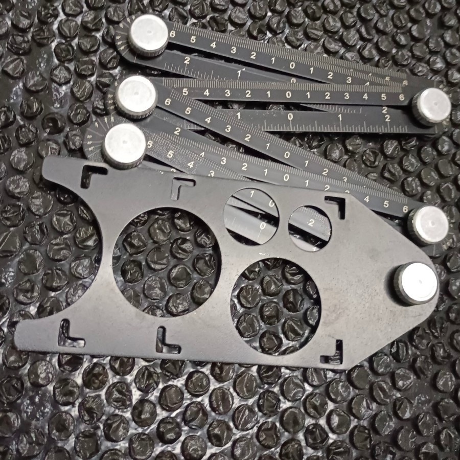 Penggaris ukur keramik 6 sudut Lipat siku