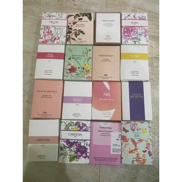 INSPIRED PARFUME ZARA GARDENIA ZARA ORCHID ZARA TWILIGHT MOUVE ZARA VIOLET BLOSSOM ZARA COTTON KISS 