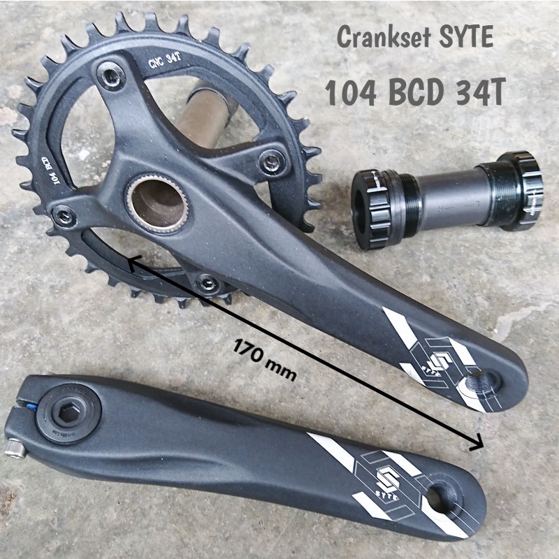 Crankset MTB Crank Syte 104 BCD 34T BB HT2 Alloy