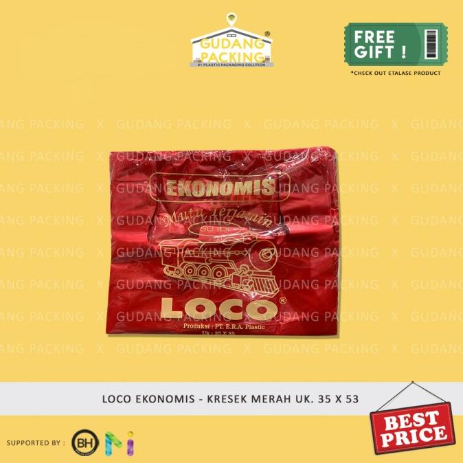 

LOCO Ekonomis - Kantong Plastik Kresek Merah Uk 35 x 55