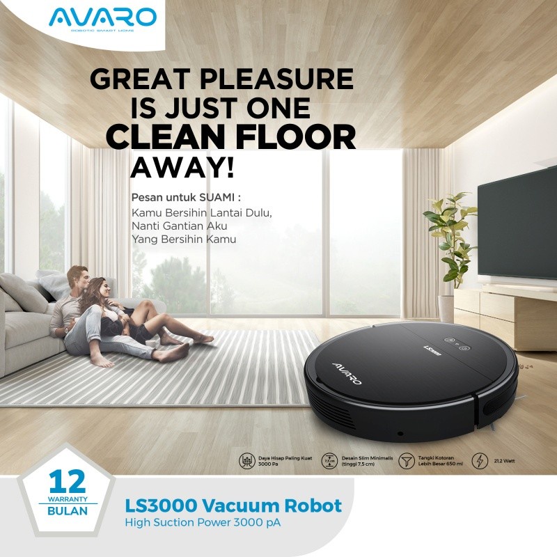 Robotic Vacuum Cleaner AVARO LS3000- AVARO LS3000 Robot Vacuum Cleaner