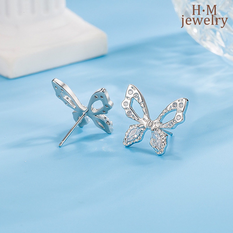 2022 Anting Tusuk Model Kupu-Kupu Hollow Mewah Kualitas Tinggi Untuk Wanita