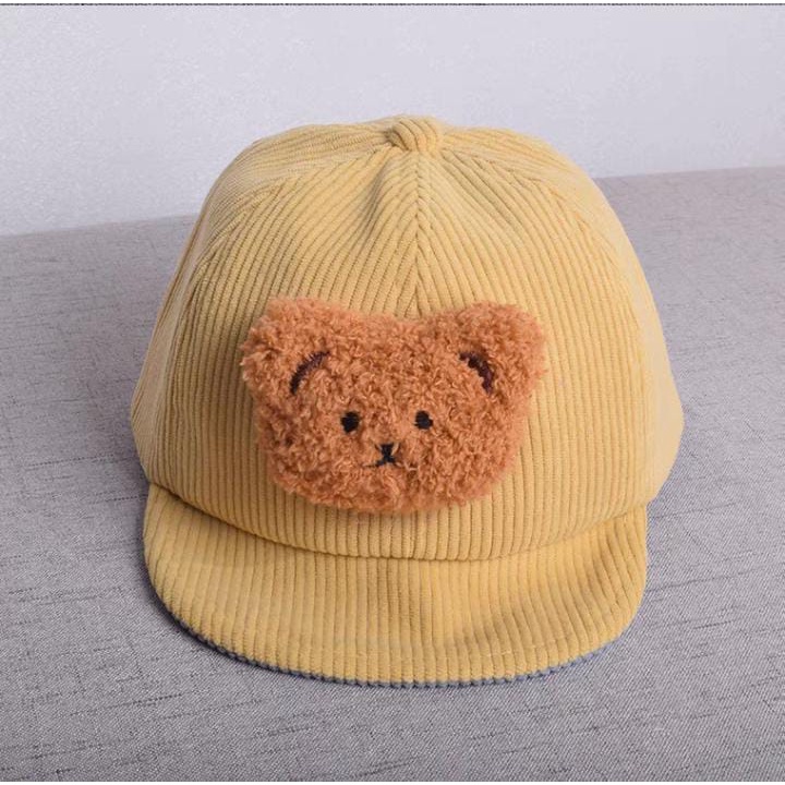 COD- Topi baseball anak laki laki lucu motif 3D BEAR HEAD / Topi anak premium korea lucu usia 1-3 tahun