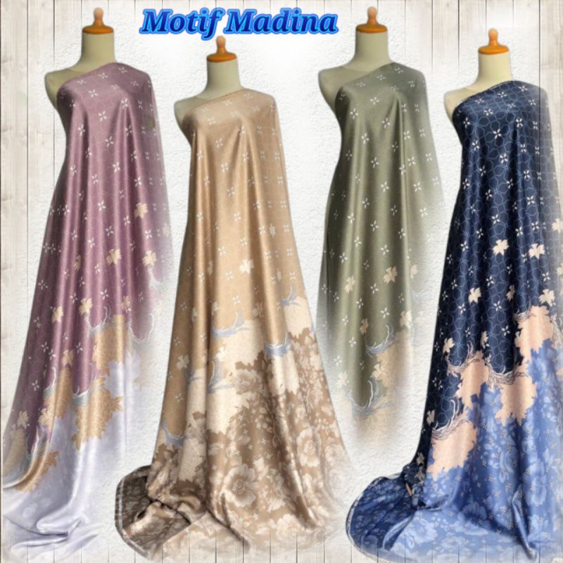 Kain Dr Silk Mengkilap Motif Madina harga setengah meter