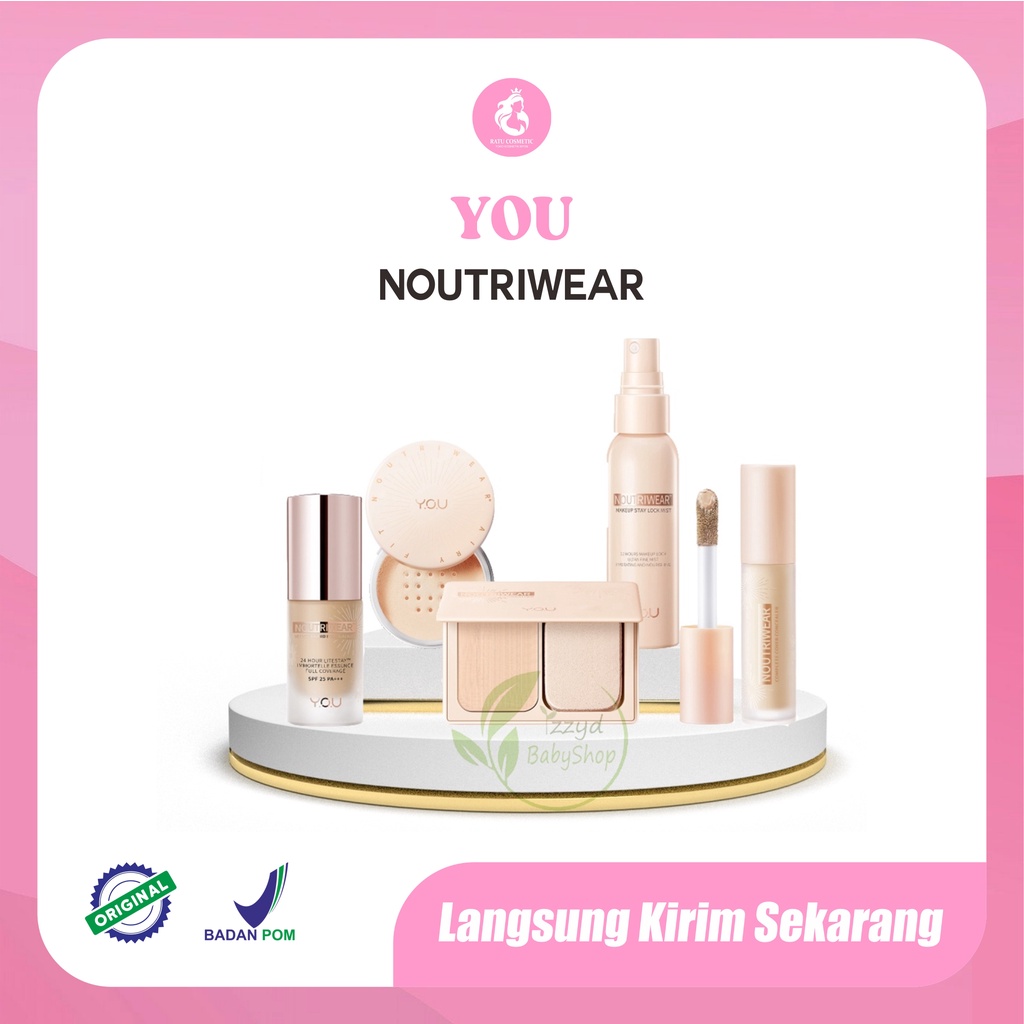 YOU  NOUTRIWEAR SERIES LENGKAP | FOUNDATION | CUSHION | CONSEALER | LOOSE POWDER | FACE MIST