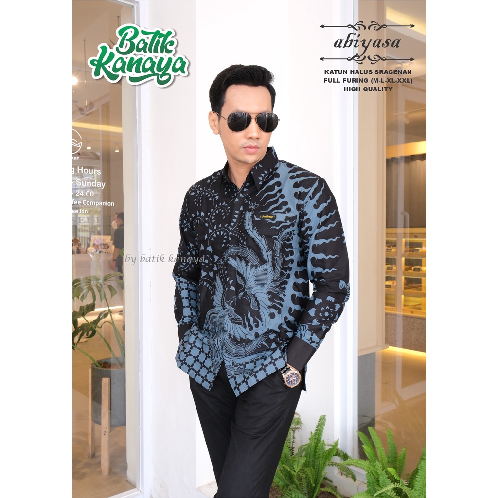 Kanaya - Kemeja Batik Pria Lengan Panjang Full Furing Motif ABIYASA