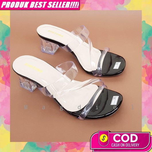 Sandal Heels Slide Wanita [Chunky Heel ] Sandal Haihils High Heels Wanita Terbaru 2022 Kondangan Sen