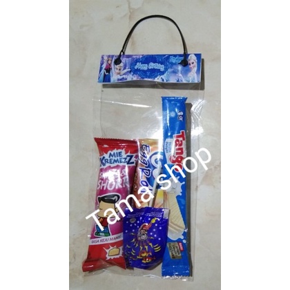 

Paket hampers snack ultah jajanan ulang tahun 4 snack + packing