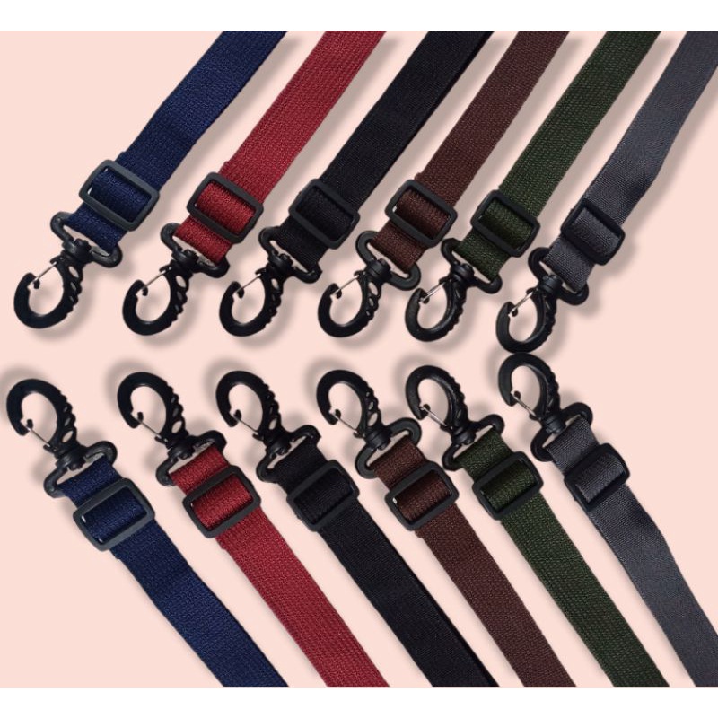 Tali tas slingbag army hitam webbing ukuran 2,5cm x 120 cm tali slempang strap bag