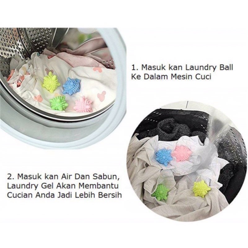 Magic Laundry Ball Bola Karet Pembersih Baju Mesin Cuci Pengering