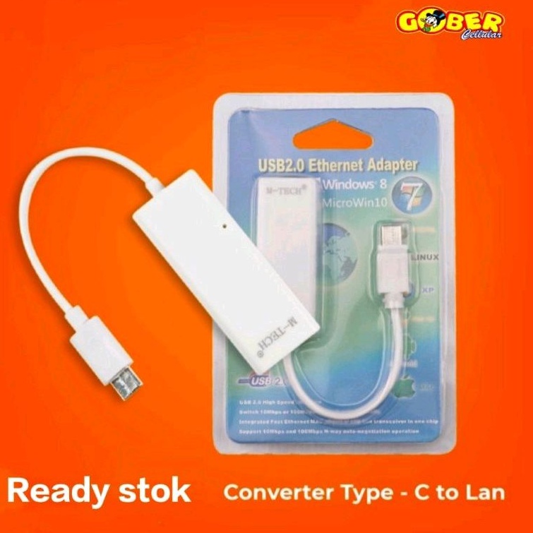 konektor Type C to LAN USB 2.0 Ethernet Adapter