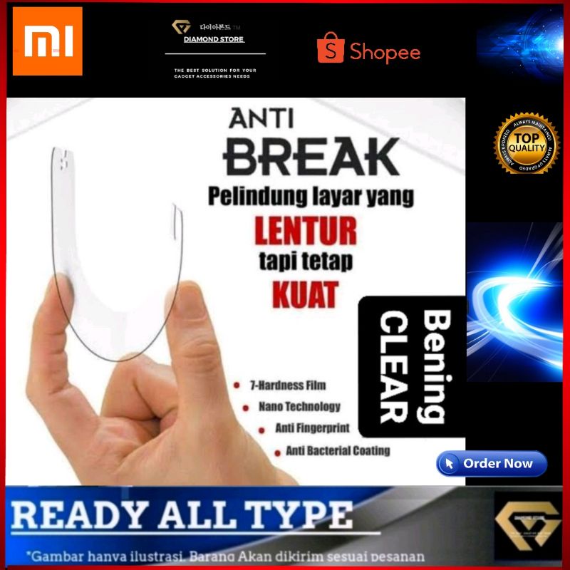 Xiaomi Redmi Tempered Anti Pecah Anti Break Anti Gores Clear TPU Redmi 4 4x 4a note 4x 5 5+ 5A 6 6a 7 7a 8 8a 9 Note 9 pro 10a 9a 9T 9c 10s 11s  note 11 pro 4G 5G Poco X3 GT NFC POCO F3 M3 M4 PRO M5 M5S A1 2022 A1+