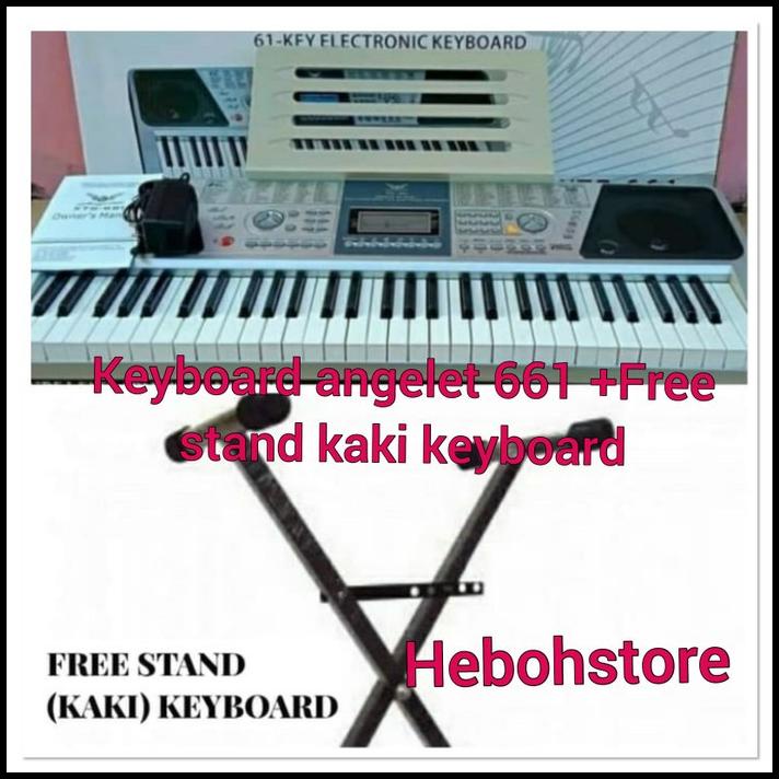 Set Keyboard Piano Angelet Xts 661 +Kaki Stand Komplit Original