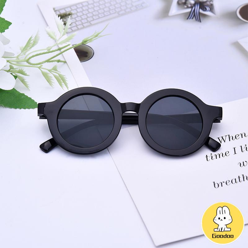 Kacamata Hitam Anak Matte Bingkai Bulat Trendi Retro Cute Clear Vision -Doo