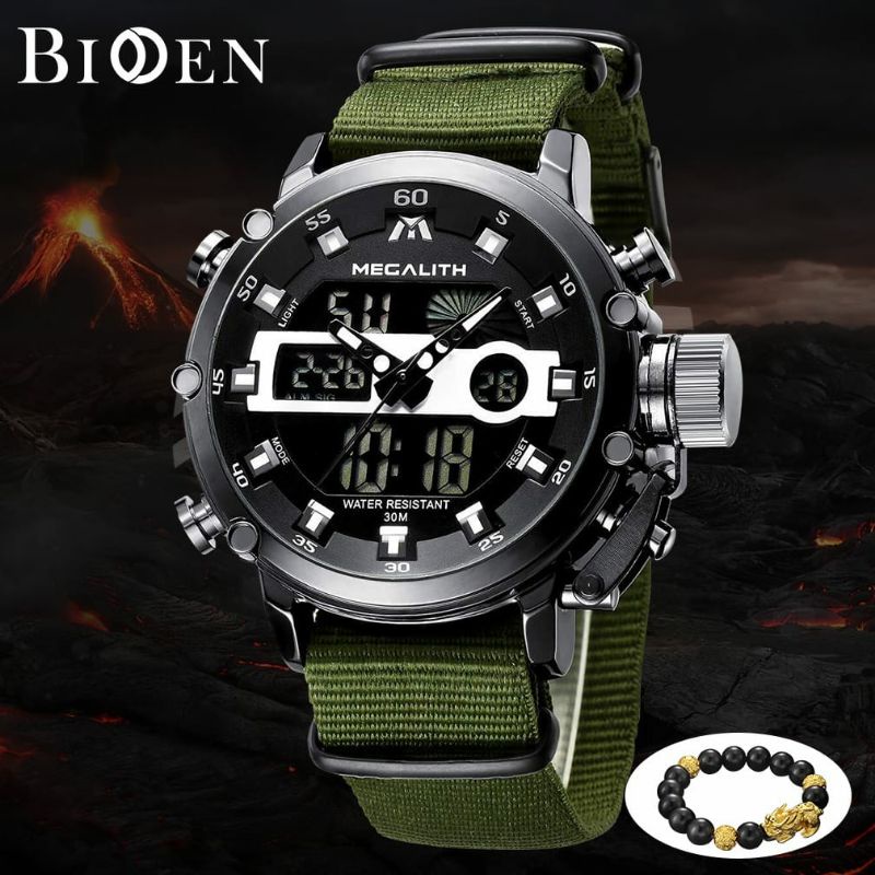 BEST SELLER!!! BIDEN ORIGINAL SPORTY KASUAL PRIA CANVAS MILITER ANALOG DIGITAL SANTAI