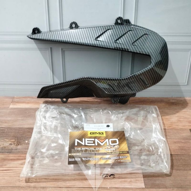 PAKETAN COVER TUTUP FILTER HAWA CVT PCX 160 CARBON NEMO ORIGINAL