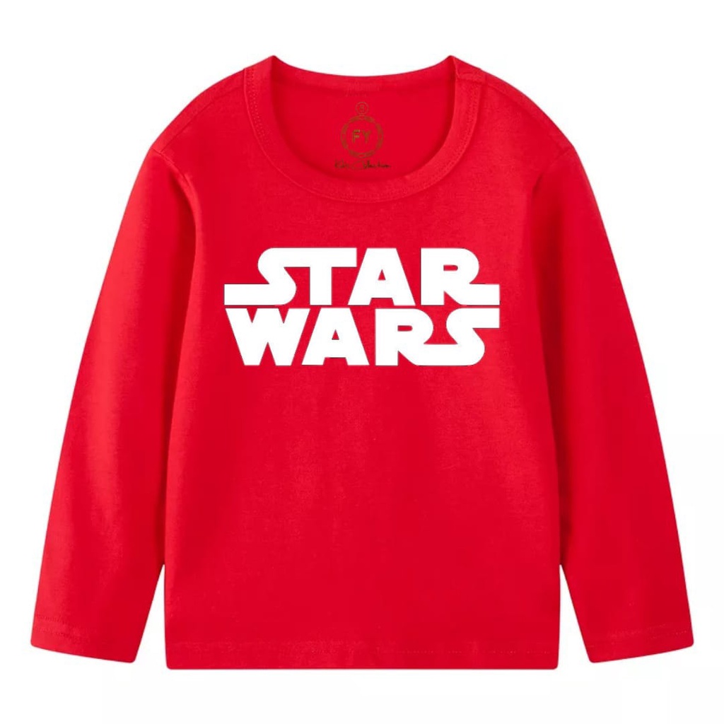 Rdkidzid Kaos Anak Laki Laki Lengan Panjang Atasan Anak Cowok Baju Anak Laki Laki Motif Starwars