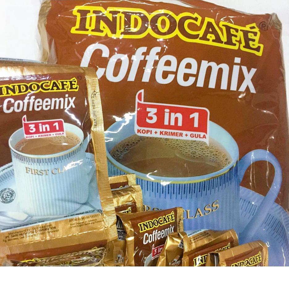 

Star seller--Kopi INDOCAFE Coffeemix 3 in 1 Kopi Krimer Gula | Per Renceng