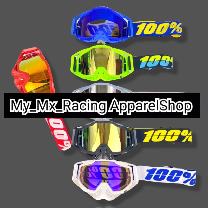 GOGGLE IMPORT Google 100 Percent - Kacamata Motor - Google Motocross - Google MX Trail - Google Rainbow - M1