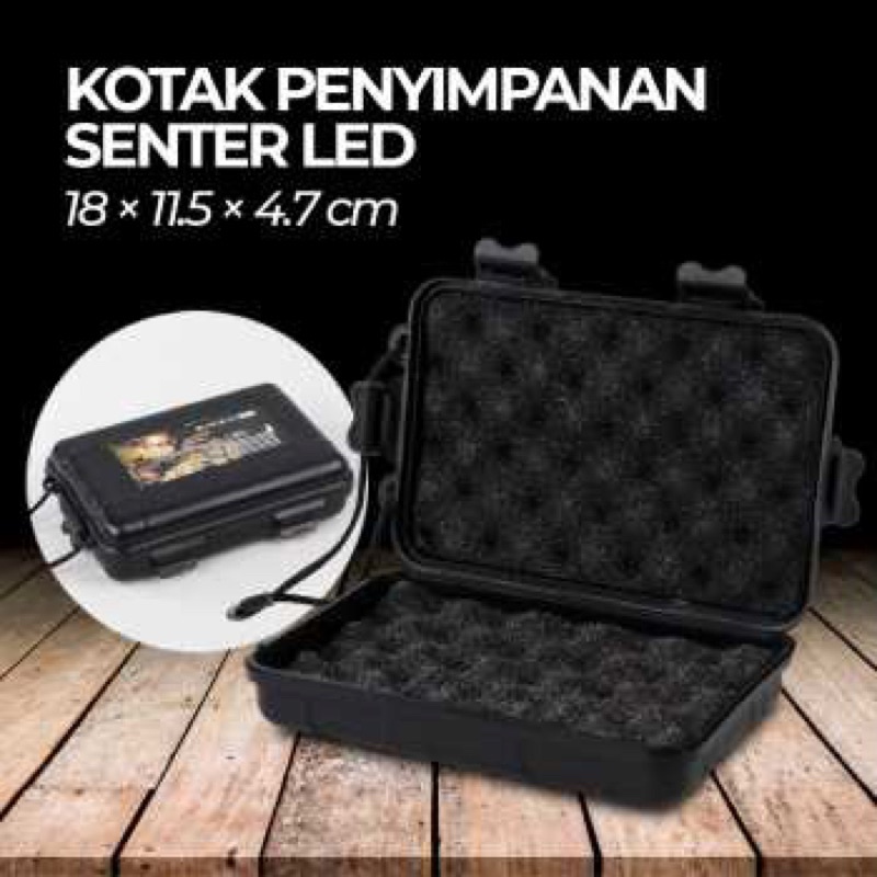 

Box Kotak Penyimpanan Plastik Senter LED 18 x 11.5 x 4.7 cm - C6965 - Black