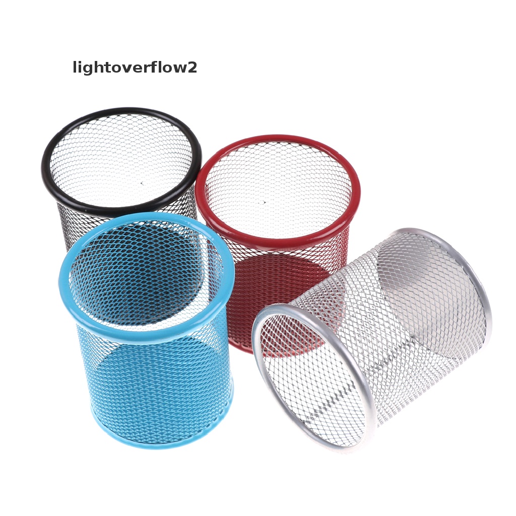 (lightoverflow2) 1pc Holder / Organizer Pensil / Pulpen Bahan Metal Mesh Untuk Meja Kantor