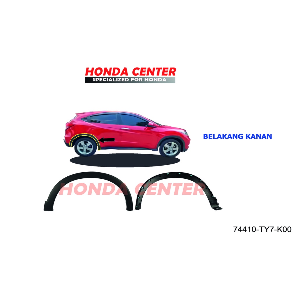 list list garnish protector spoiler fender spakbor atas ban honda hrv 2015 2016 2017 depan belakang kiri kanan