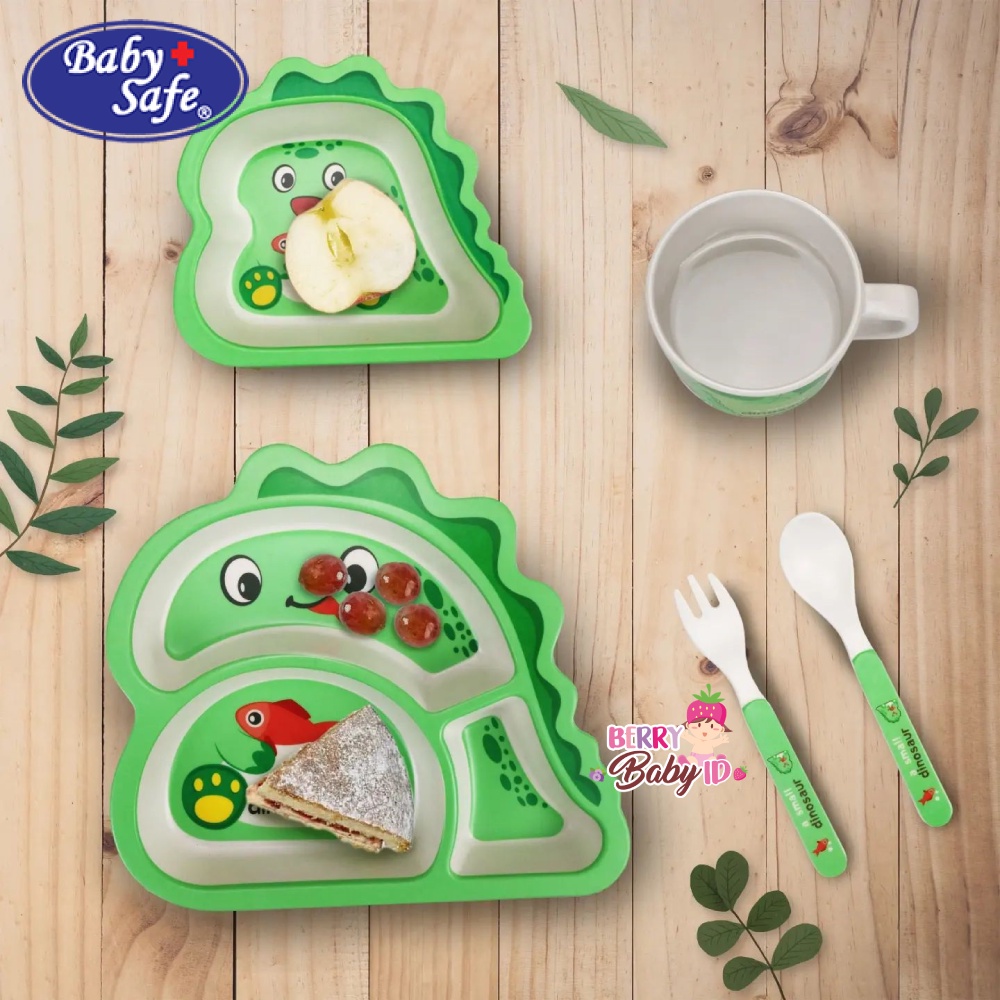 Baby Safe Feeding Set Karakter Perlengkapan Makan Paket Kado Bayi Anak Berry Mart