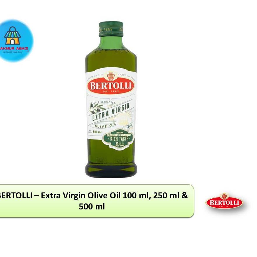 

Sikat Habis--Bertolli Extra Virgin Olive Oil 100 ml / 250 ml / 500 ml || Makmur Abadi Official Store