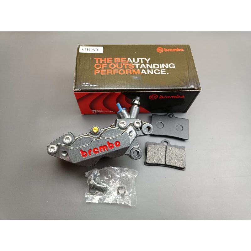 kaliper Brembo axial 4p grey kaliper depan Brembo 4 piston axial import