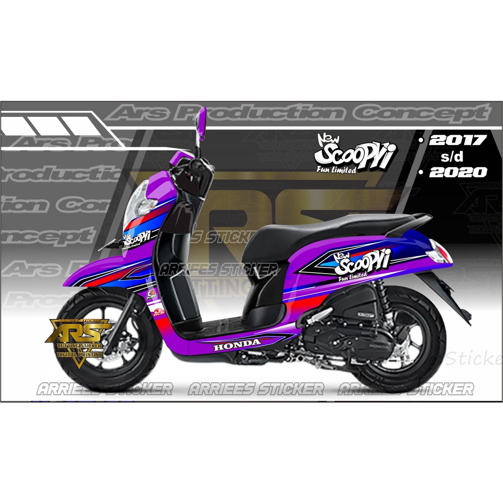 DECAL STICKER NEW SCOOPY STYLISH 2020 FULL BODY.STICKER SCOOPY 2017 . 2018 . 2019 . 2020 FULL BODY D