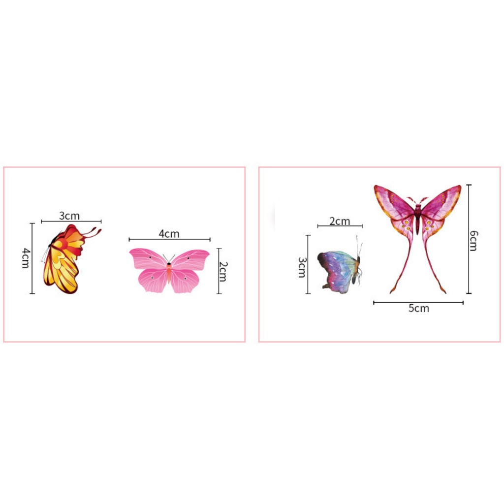 ❤ IJN ❤ Butterfly Wall Sticker - Stiker Hiasan Dinding Kupu Kupu - Tempelan Kulkas - Dekorasi Rumah