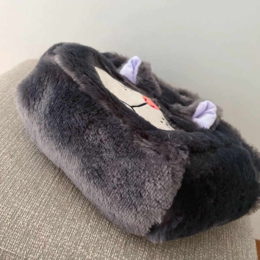 ❉Sera Lucifer Kucing Tas Tas Kosmetik Bento Organizer Tas Kelontong Saku Serut Satu Bahu Tote Tas Boneka Mewah