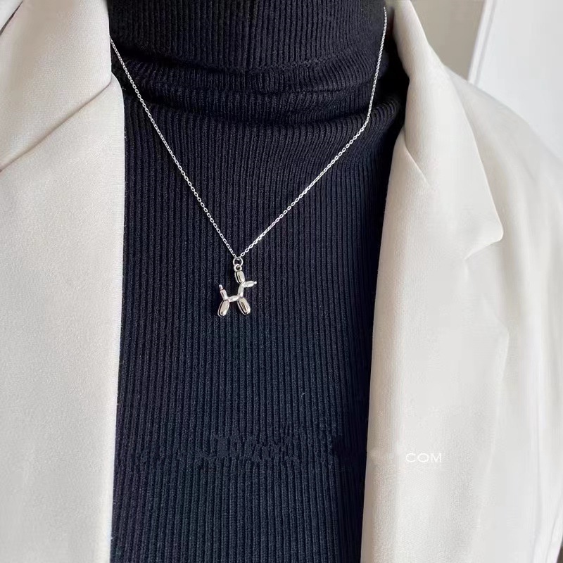 Kalung Dengan Liontin Bentuk Balon Anjing Tiga Dimensi Untuk Pria Dan Wanita