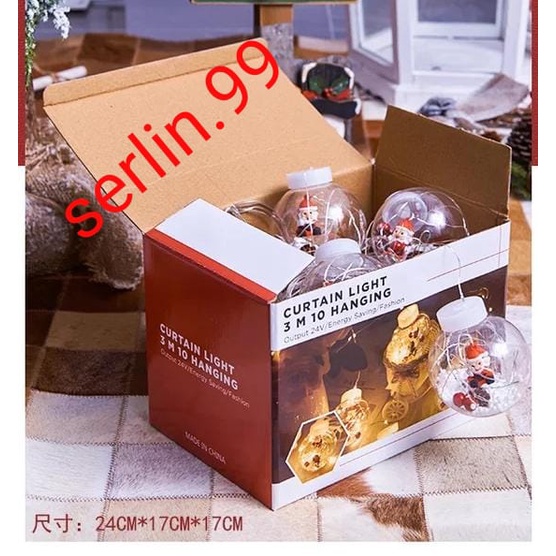 Lampu pohon hiasan natal led string 10pcs lampu natal lampu natal mewah