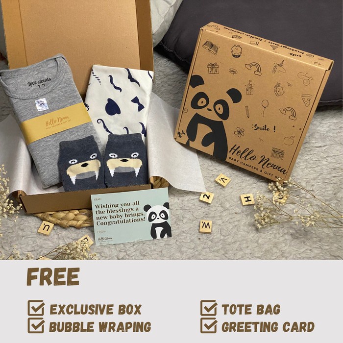 

[COD] Hampers Bayi | Kado Bayi Baru Lahir | Gift Set Bayi Newborn - BASIC 1, GREY