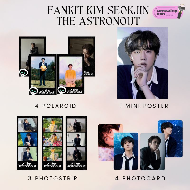 FANKIT BTS KIM SEOKJIN THE ASTRONOT / THE ASTRONAUT / PHOTOCARD / PC / PHOTOSTRIP / POLAROID / MINI 