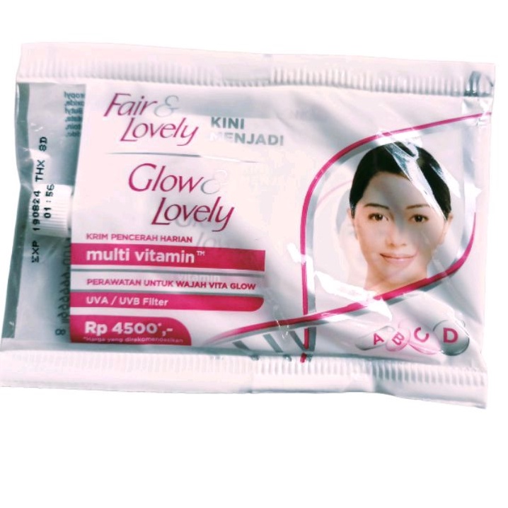 Fair and lovely cream pencerah sachet renceng Glow and lovely saset Krim multivitamin