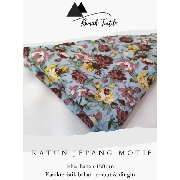 KATUN JEPANG MOTIF/KAIN KATUN JEPANG/KAIN KATUN MOTIF/KAIN MOTIF BUNGA/KAIN JEPANG/KATUN JEPANG